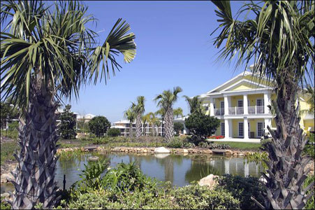 Bahama Bay Club House and the pond